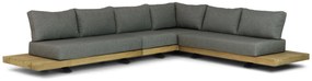 Hoek loungeset 6 personen Teak Taupe  Santika Furniture Santika