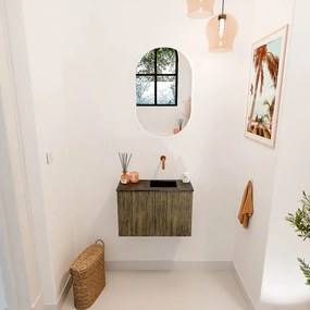 Mondiaz Joya DLux 60cm toiletmeubel dusk met wastafel faye rechts zonder kraangat lava