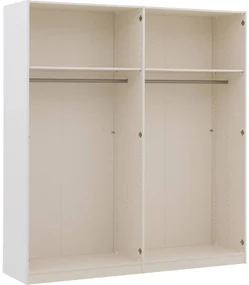 Goossens Kledingkast Easy Storage Ddk, Kledingkast 203 cm breed, 220 cm hoog, 4x glas draaideur