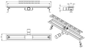 RVS rooster type 3, 90cm