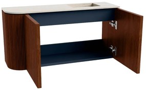Mondiaz Joya DLux 80cm toiletmeubel ronding links ruby met wastafel faye rechts zonder kraangat meli
