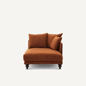 Longchair in fluweel, Lazare