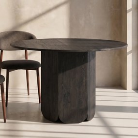 Ronde Eettafel Vijfhoekpoot Zwart - 120 X 120cm.