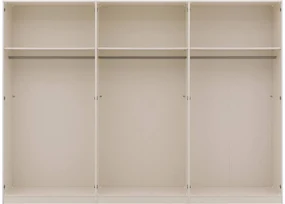 Goossens Kledingkast Easy Storage Ddk, Kledingkast 304 cm breed, 220 cm hoog, 2x draaideur en 4x spiegel draaideur midden