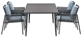 Garden Impressions Brendon tuinset 5-delig - Senna tuintafel 180x100 cm