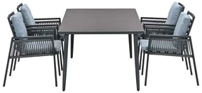 Garden Impressions Brendon tuinset 5-delig - Senna tuintafel 180x100 cm