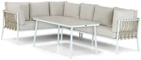 Dining Loungeset 7 personen Aluminium/rope Wit Lifestyle Garden Furniture Cordani