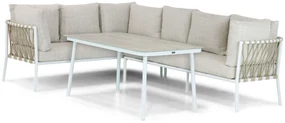 Dining Loungeset 7 personen Aluminium/rope Wit Lifestyle Garden Furniture Cordani
