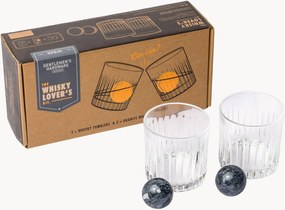 Tumbler set Cocktail met whisky stenen, 4-delig