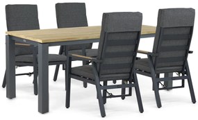 Tuinset 4 personen 180 cm Aluminium/teak Grijs Lifestyle Garden Furniture Marseille/Riviera