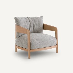 Fauteuil essenhout met naturelle of zwart tint Magalena