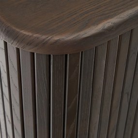Kave Home Mailen Houten Dressoir Met Latjes Schuifdeuren Bruin - 180x40x75cm.