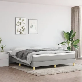 vidaXL Boxspringframe stof lichtgrijs 180x200 cm