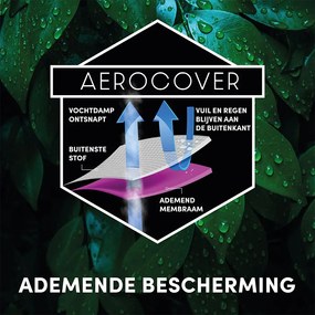 Platinum Beaufort Premium 3,2x3,2 m - Faded Black met voet en hoes