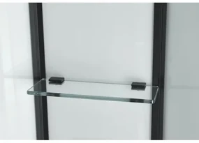 Saniclear Elite complete douchecabine kwartrond 90x90cm mat zwarte profielen