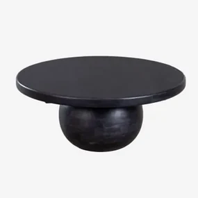 Salontafel Van Mangohout Dalen Gewoon Zwart - Sklum