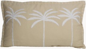 Handgeweven katoenen kussen Palm Tree