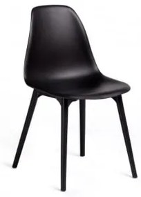 Set Van 4 Tuinstoelen Van Polypropyleen Scand Zwart - Sklum