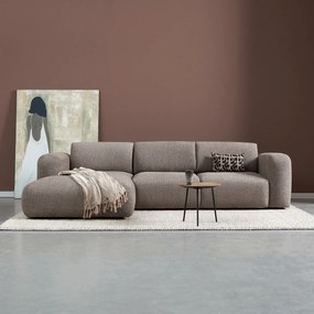 PEPP Interiors Soul Bruine Hoekbank Met Chaise Longue Links