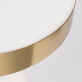 Zuiver Glam Emaille Bijzettafel Wit - 36 X 36cm.