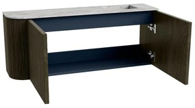 Mondiaz Joya DLux 100cm toiletmeubel ronding links shadow met wastafel faye rechts zonder kraangat glace