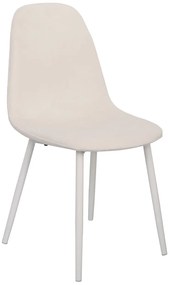 Pack 2 Witte Teok Fluwelen Stoelen