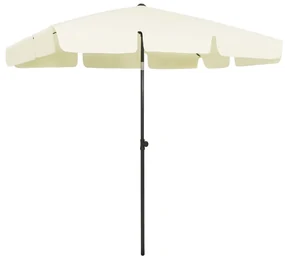 vidaXL Strandparasol 200x125 cm zandgeel