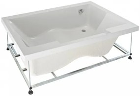 Lambini Designs Puglia bubbelbad 180x120cm pneumatisch 6+4+2 hydrojets en 12 aerojets chroom