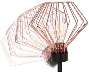 Drievoudige lamp, metalen loft plafond, zwarte roos APP536-3C