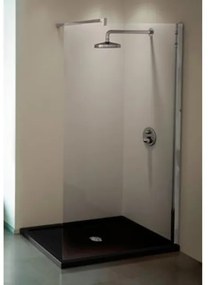 Novellini Kuadra inloopdouche H 137/140x200cm met muursteun 100cm chroom/helder kuadh140-1k