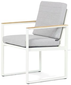 Tuinset 6 personen 220 cm Aluminium/Teak/Aluminium/teak Wit Santika Furniture Soray