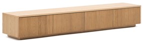 Kave Home Helvine Laag Tv-meubel Eiken Met Ribbels - 200x40x30cm.