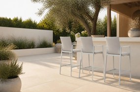 Barset 4 personen  Aluminium/Outdoor textiel Wit Lifestyle Garden Furniture Rome/Brandon
