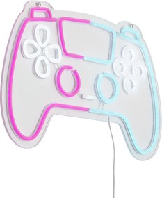 Neon wandlamp roze met blauw incl. LED - Controller