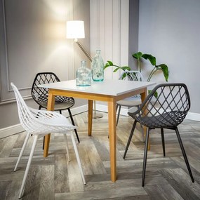 LUGO stoel grijs - modern, opengewerkt, voor keuken / tuin / café