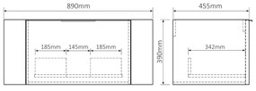 Differnz Olle badmeubel met ribbelfront 90cm eiken