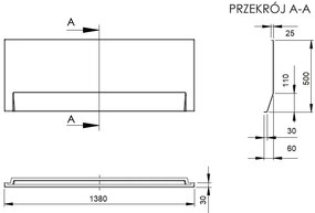 Plazan Modern badpaneel 140x52cm wit glans