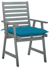 vidaXL Tuinstoelen 2 st met kussens massief acaciahout