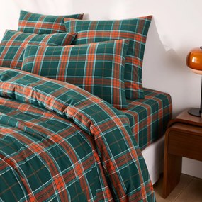 Dekbedovertrek in flanel, geruit, JORASSES