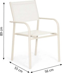 Tuinstoel Aluminium Zand/Beige Presto Brentino