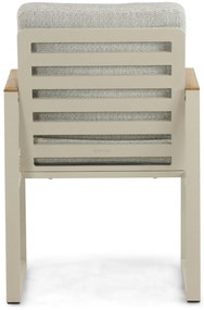 Tuinstoel Aluminium/Teak Taupe-naturel-bruin Lifestyle Garden Furniture Faro