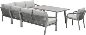 Garden Impressions Tarera lounge dining set 6-delig incl stoel - taupe