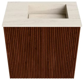 Mondiaz Joya DLux 40cm toiletmeubel ruby met wastafel faye rechts 1 kraangat meli