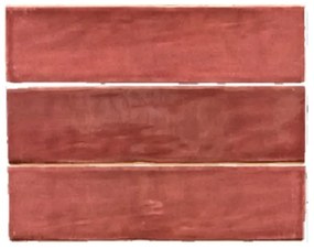 Terre d'Azur Gerona wandtegel 7.5x30cm bordeaux rood