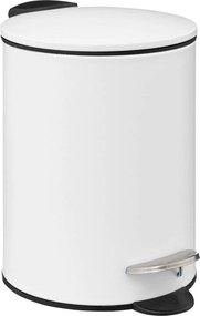 5Five Colorama Pedaalemmer - Wit - 3 Liter - Softclose - Dia. 17x25 cm