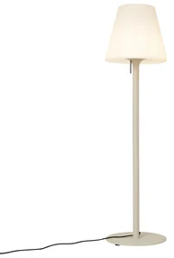 Moderne buiten vloerlamp beige met witte kap IP44 - Big Virginia Modern E27 IP44 Buitenverlichting