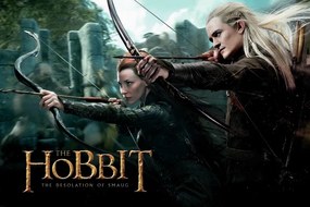 Kunstafdruk Hobbit - Legolas and Tauriel