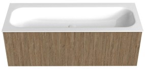 Mondiaz Kurve 120cm badmeubel dusk met 1 lade en wastafel big large midden zonder kraangat