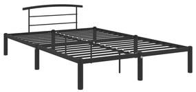 vidaXL Bedframe metaal zwart 160x200 cm