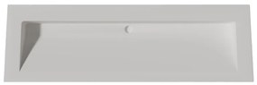 Lambini Designs Flora solid surface wastafel 140cm zonder kraangaten wit mat